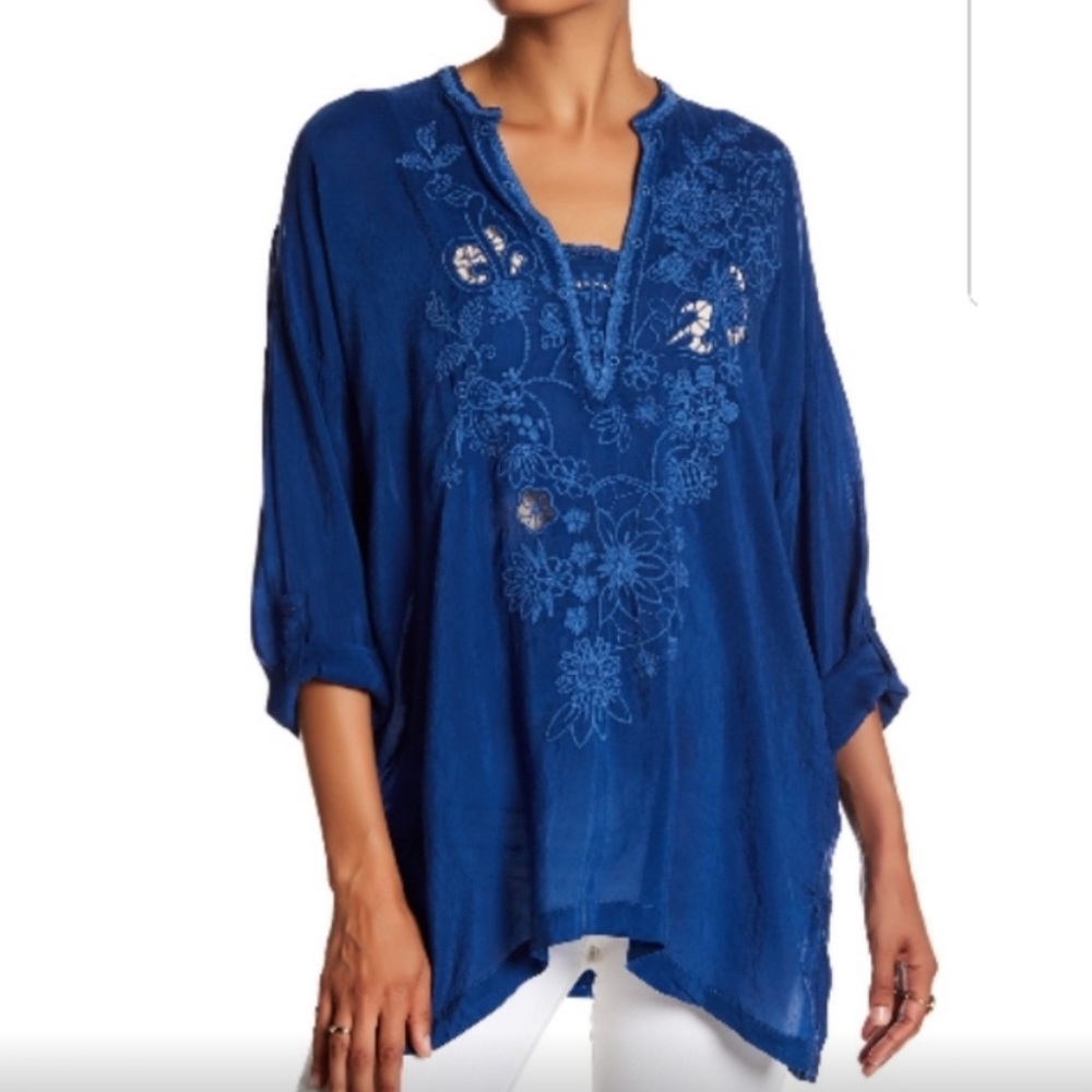 Johnny Was Lusana Embroidered Blouse